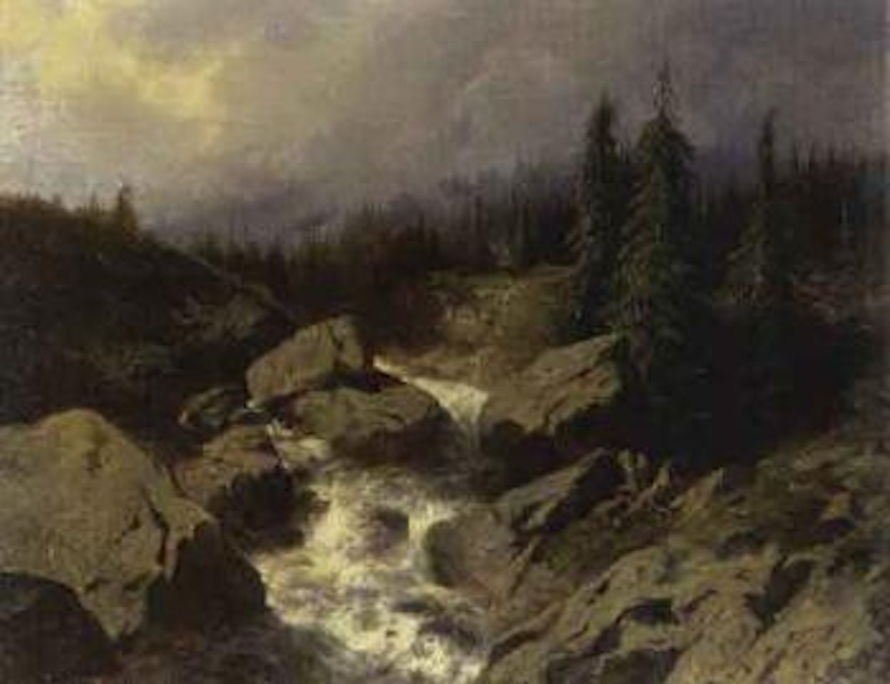 Mountain stream by Alexandre Calame