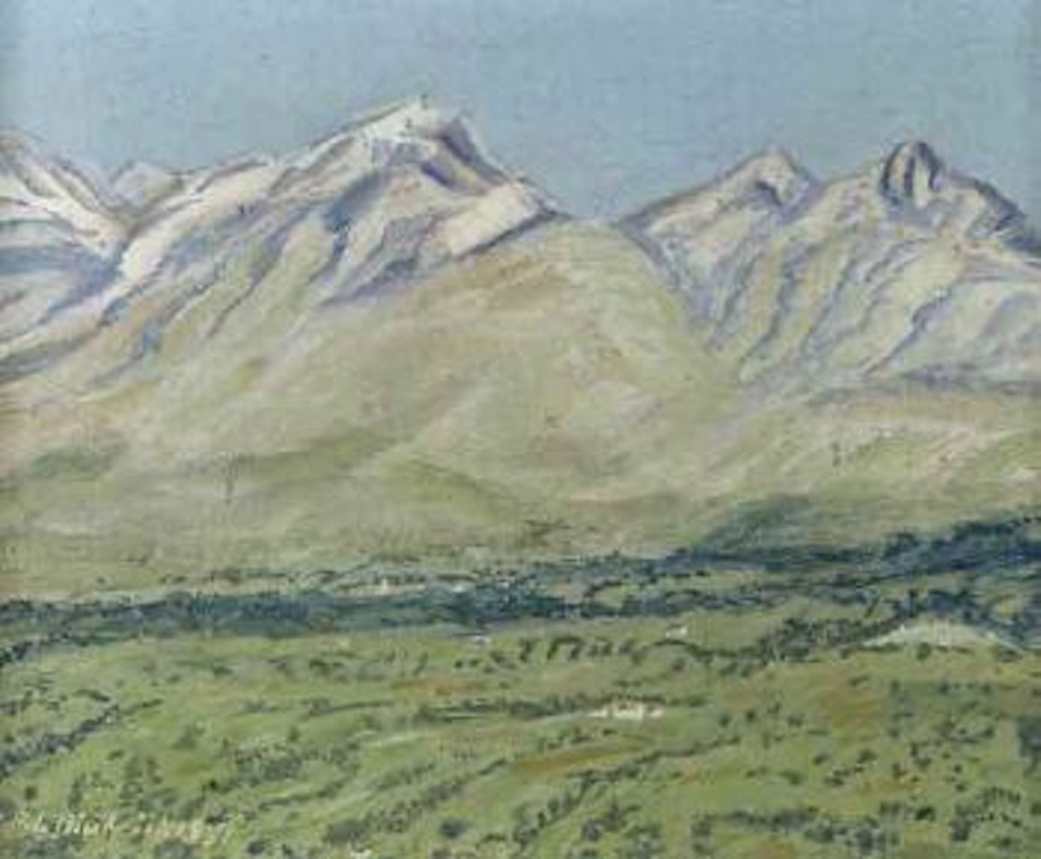 Mountain landscape by Adolf Dietrich
