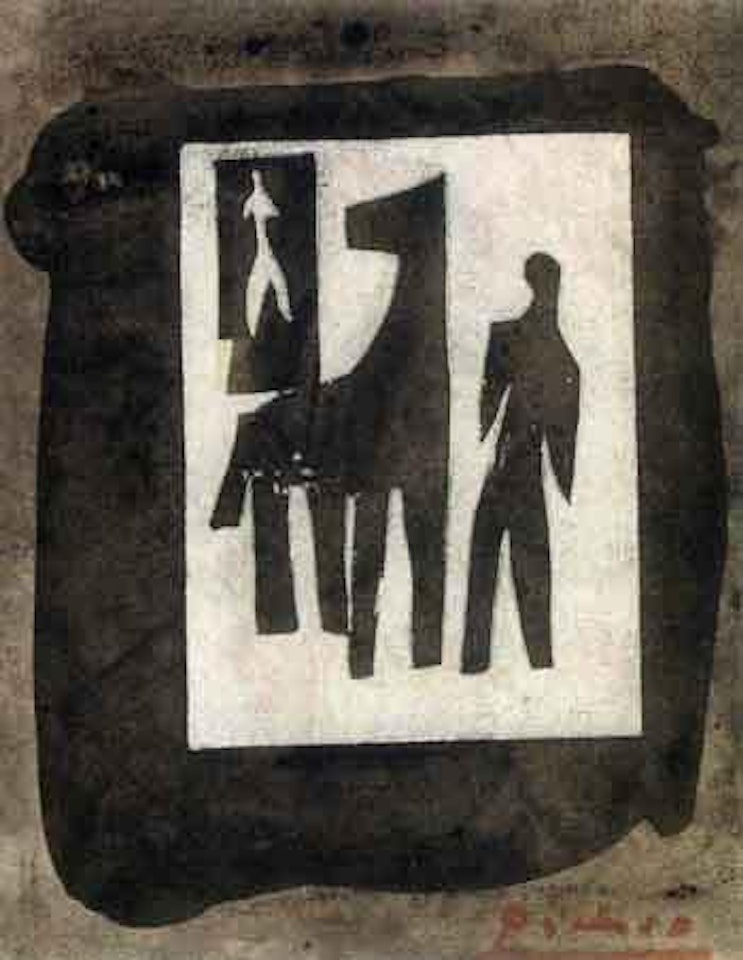 Homme avec son cheval et femme a la fenetre by Pablo Picasso