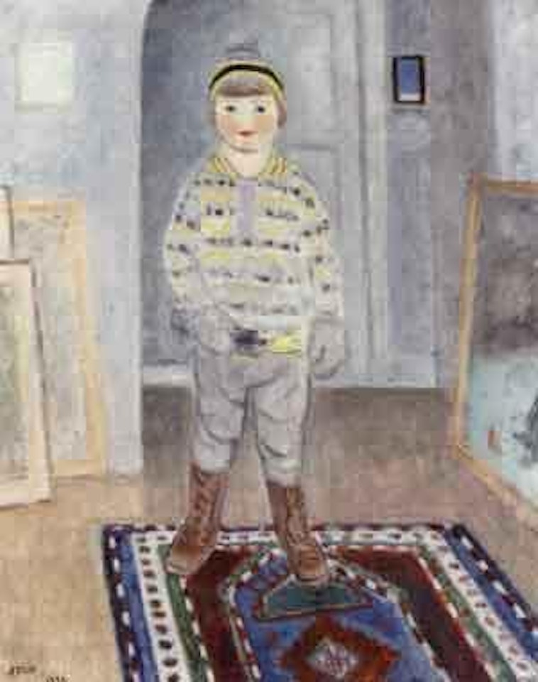 Boy wearing winter sweater by Einar Jolin