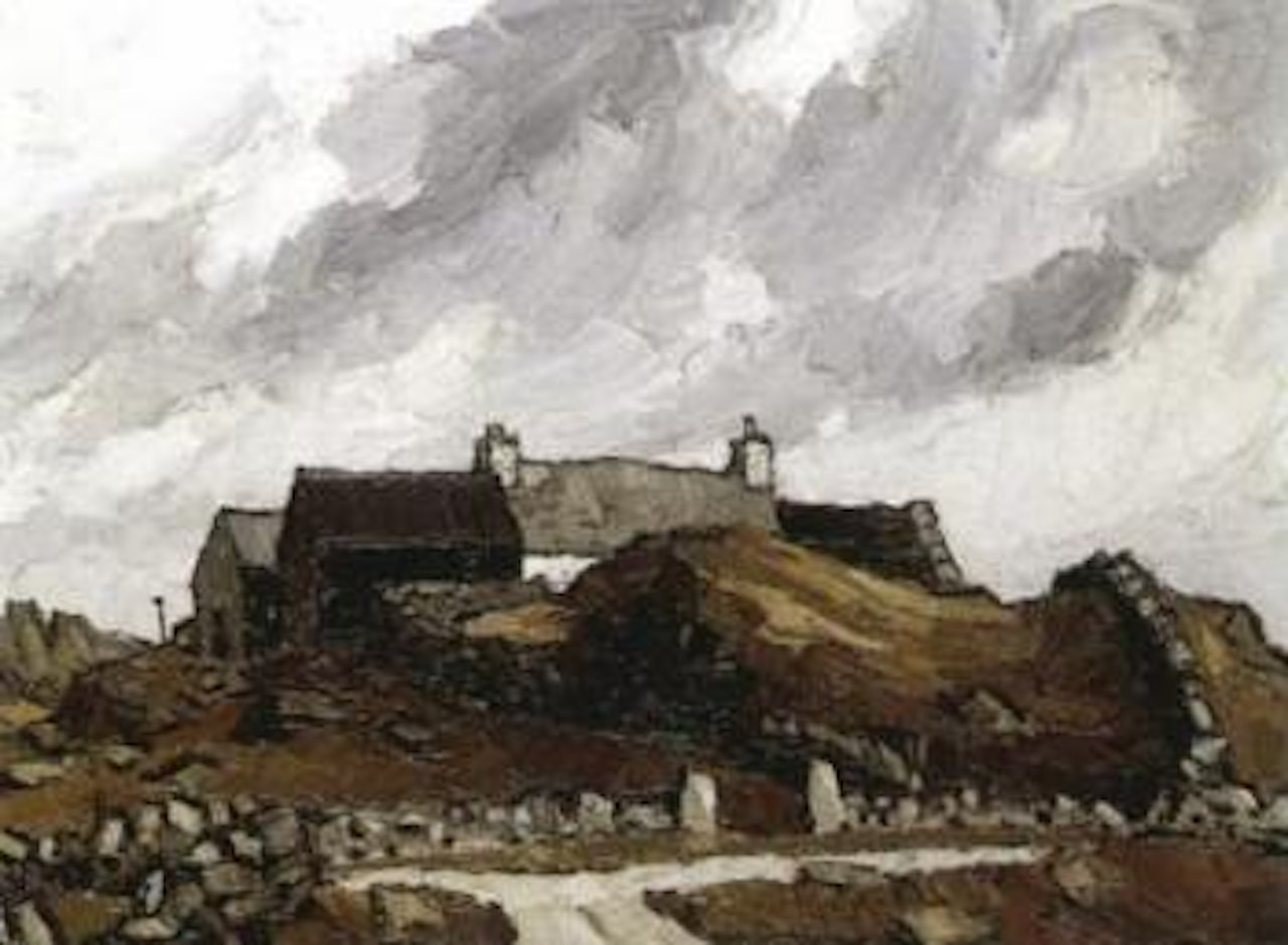 Welsh hill farm by Kyffin Williams