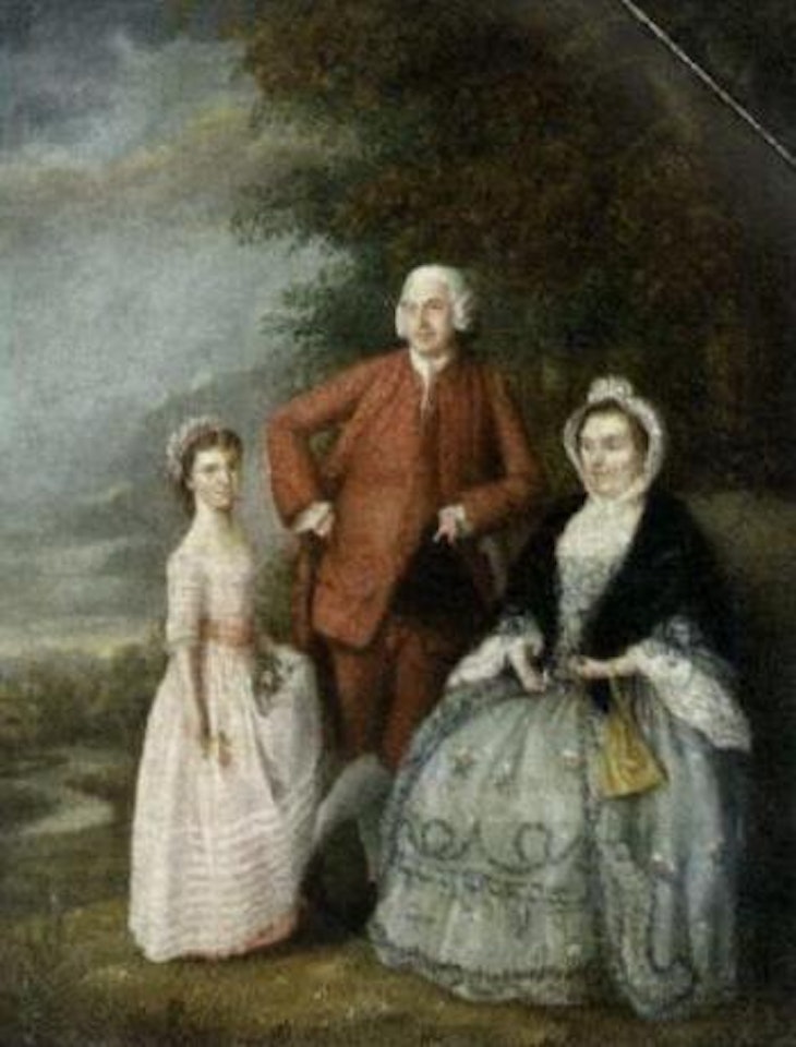 Portrait of family in landscape by Thomas Gainsborough