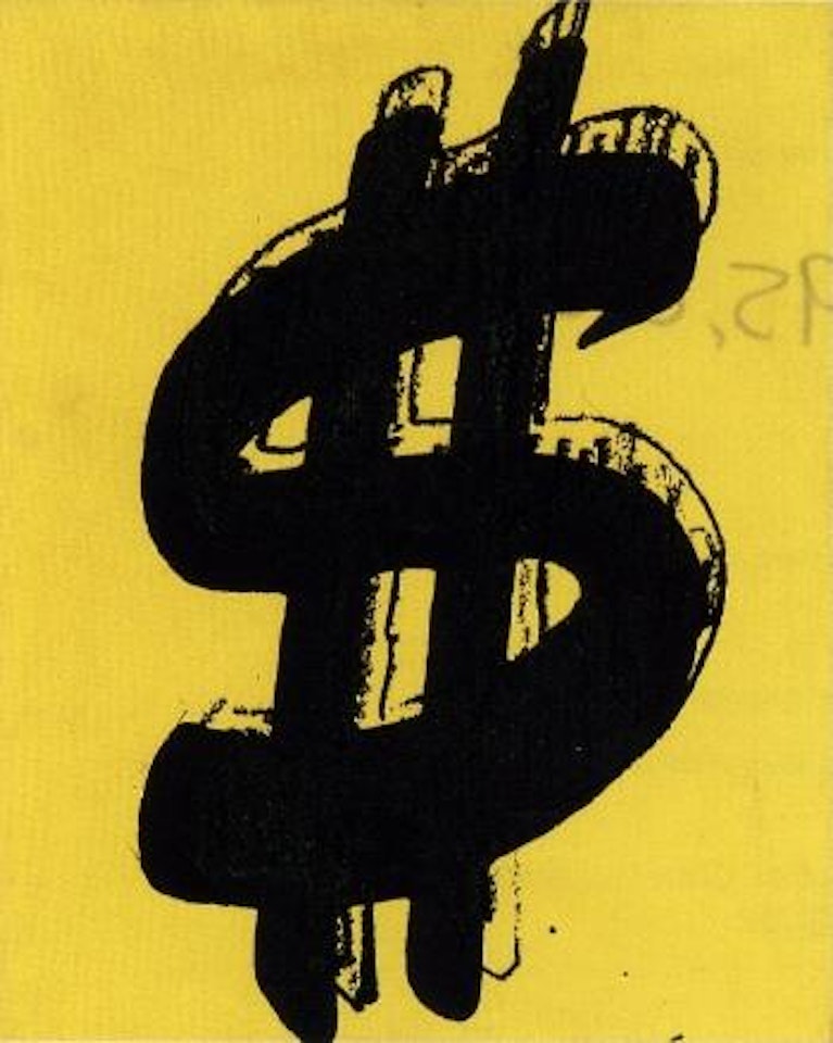 Dollar sign by Andy Warhol