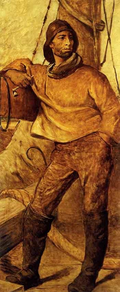 Poissonnier avec pipe by Constantin Meunier