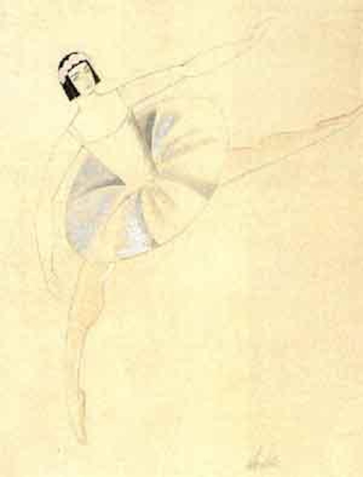 Sketch for costume design by Alexandra Exter