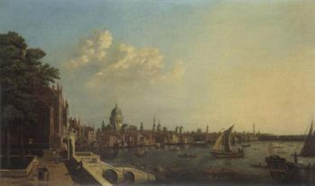 View from the terrace of Somerset House. Looking east with St. Paul's Cathedral by Canaletto