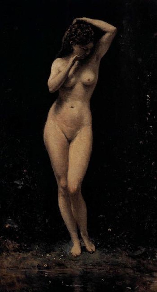 Diane au bain - la source by Jean Baptiste Camille Corot