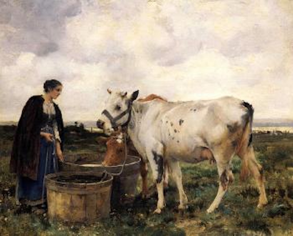 Watering the cows by Julien Dupré