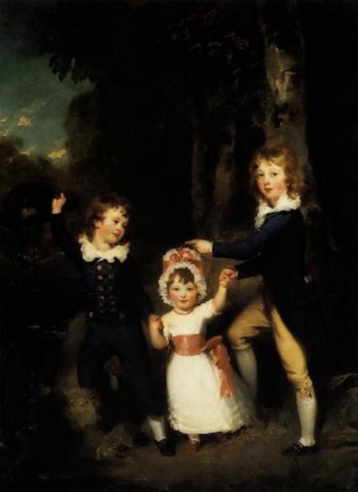 Portrait of the children of Lord George Cavendish in a landscape by Sir Thomas Lawrence