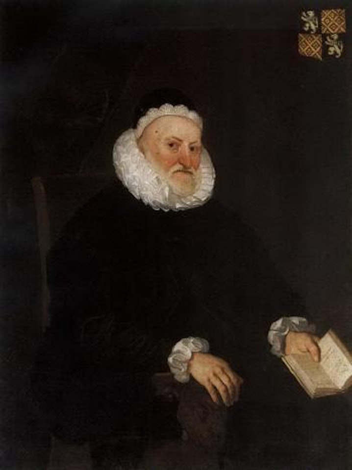 Portrait of Sir Randolph Crewe, seated wearing black robes and hat by Sir Peter Lely