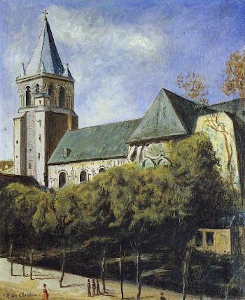 La Chiesa di Saint Germain-des-Pres, Parigi by Giorgio de Chirico