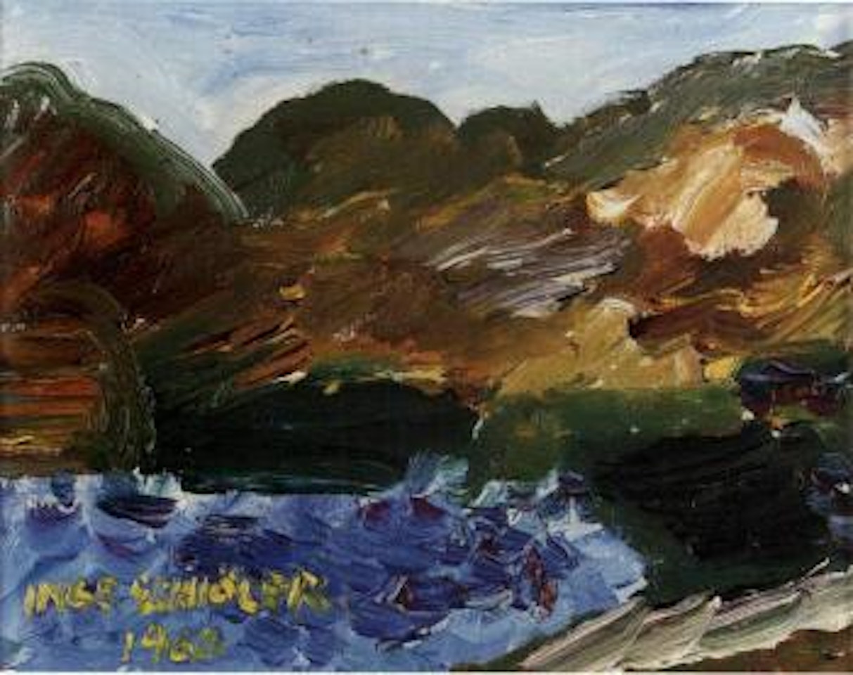 Summer landscape with bay, Koster by Inge Schiöler