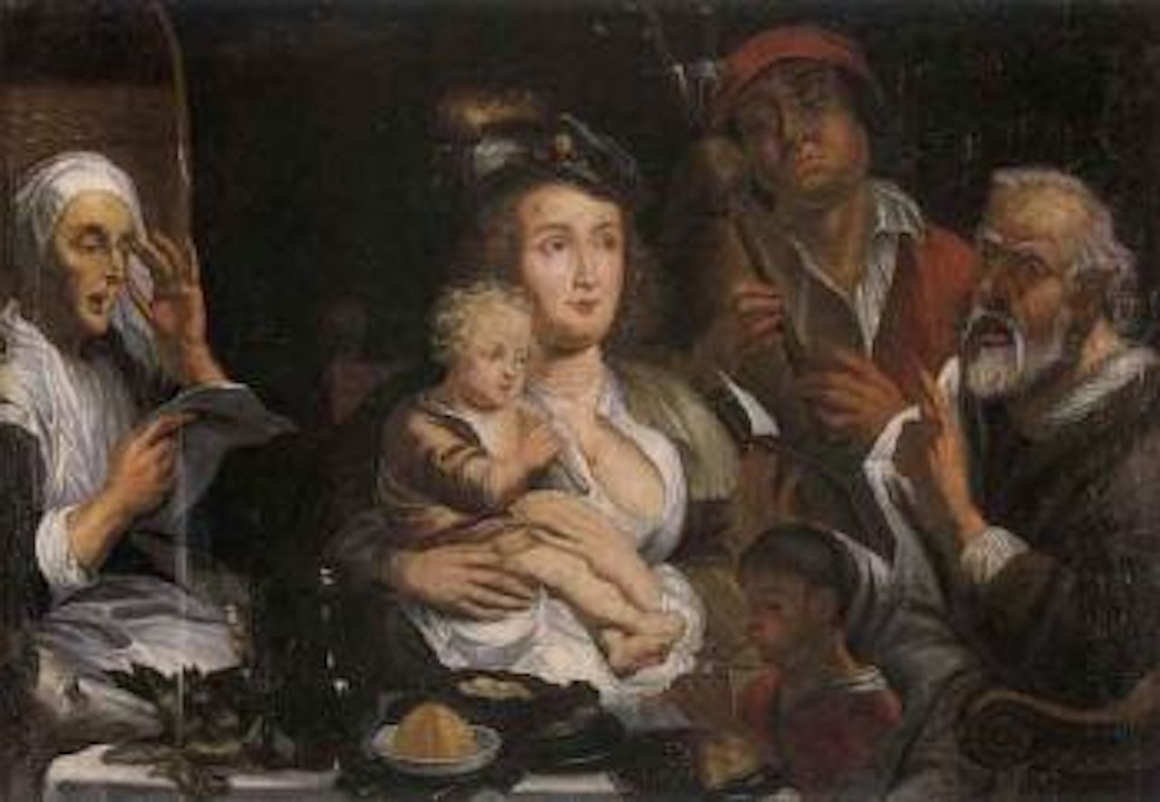 Banquet with musicians by Jacob Jordaens