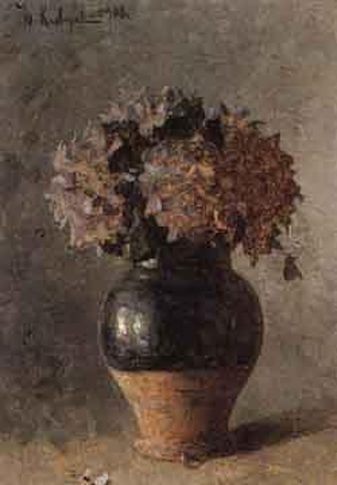 Still life of hortensia in vase by Yuli Yulievich Klever the Younger