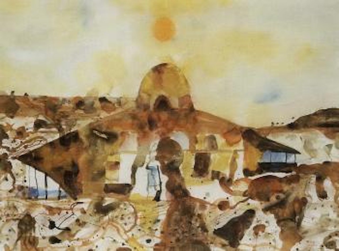 Ruined homestead by John Olsen