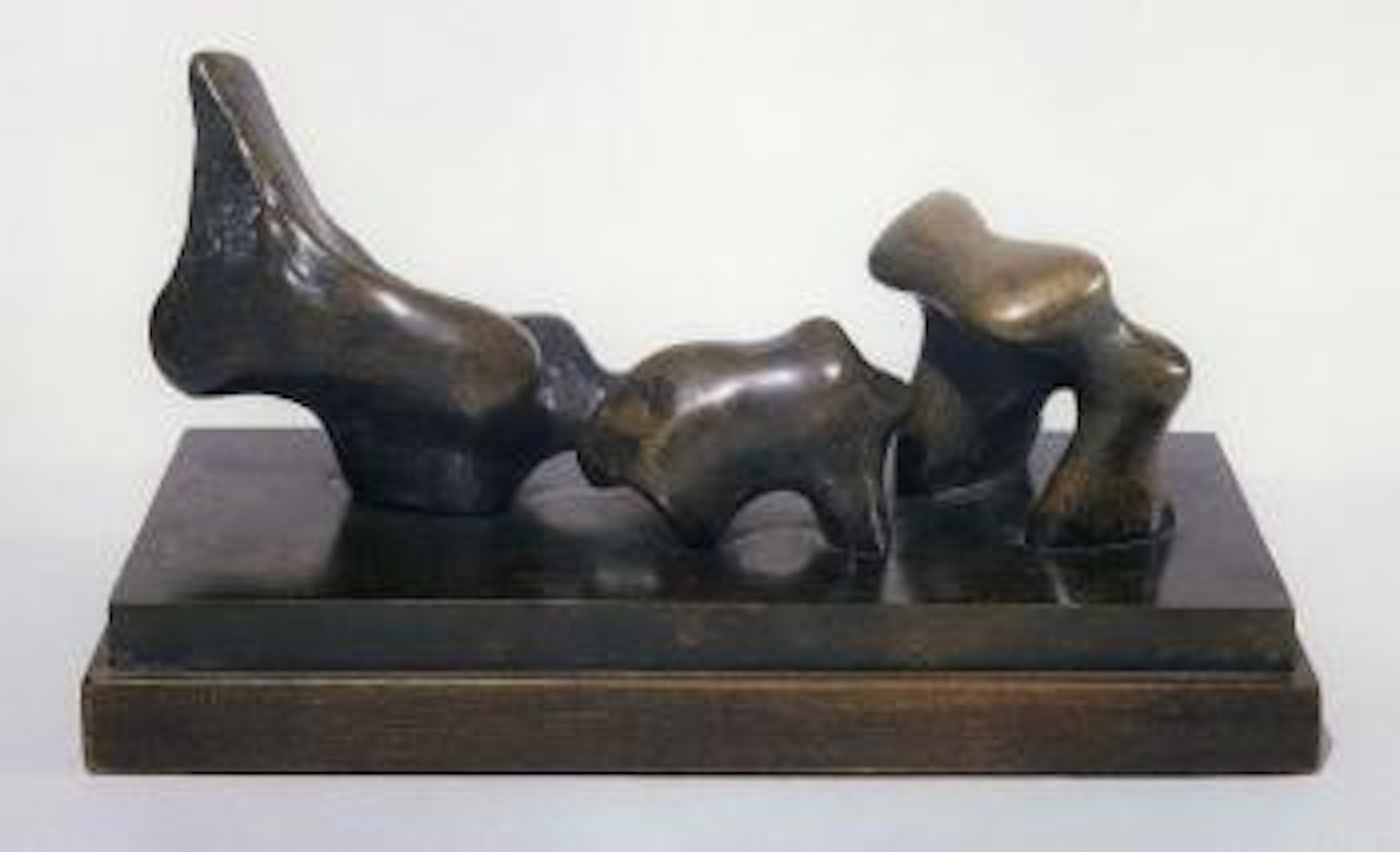 Reclining Figure, three piece maquette by Henry Moore
