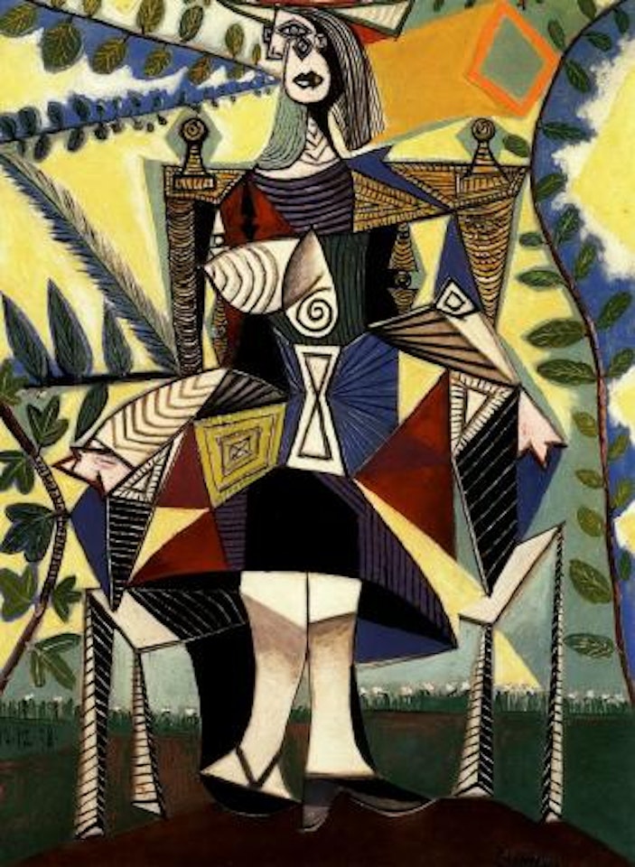 Femme assise dans un jardin by Pablo Picasso