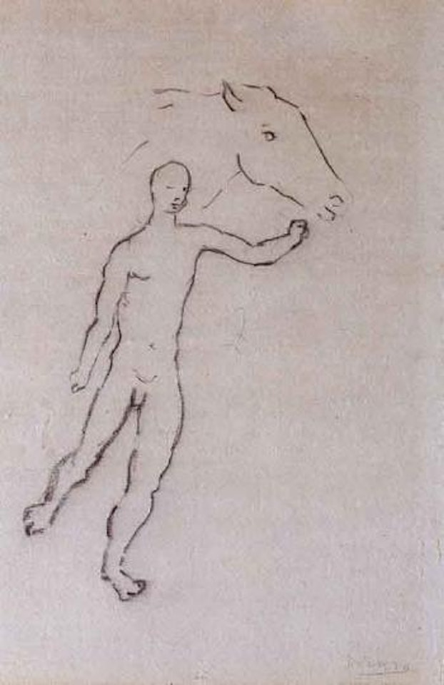 Etude d'homme et cheval by Pablo Picasso