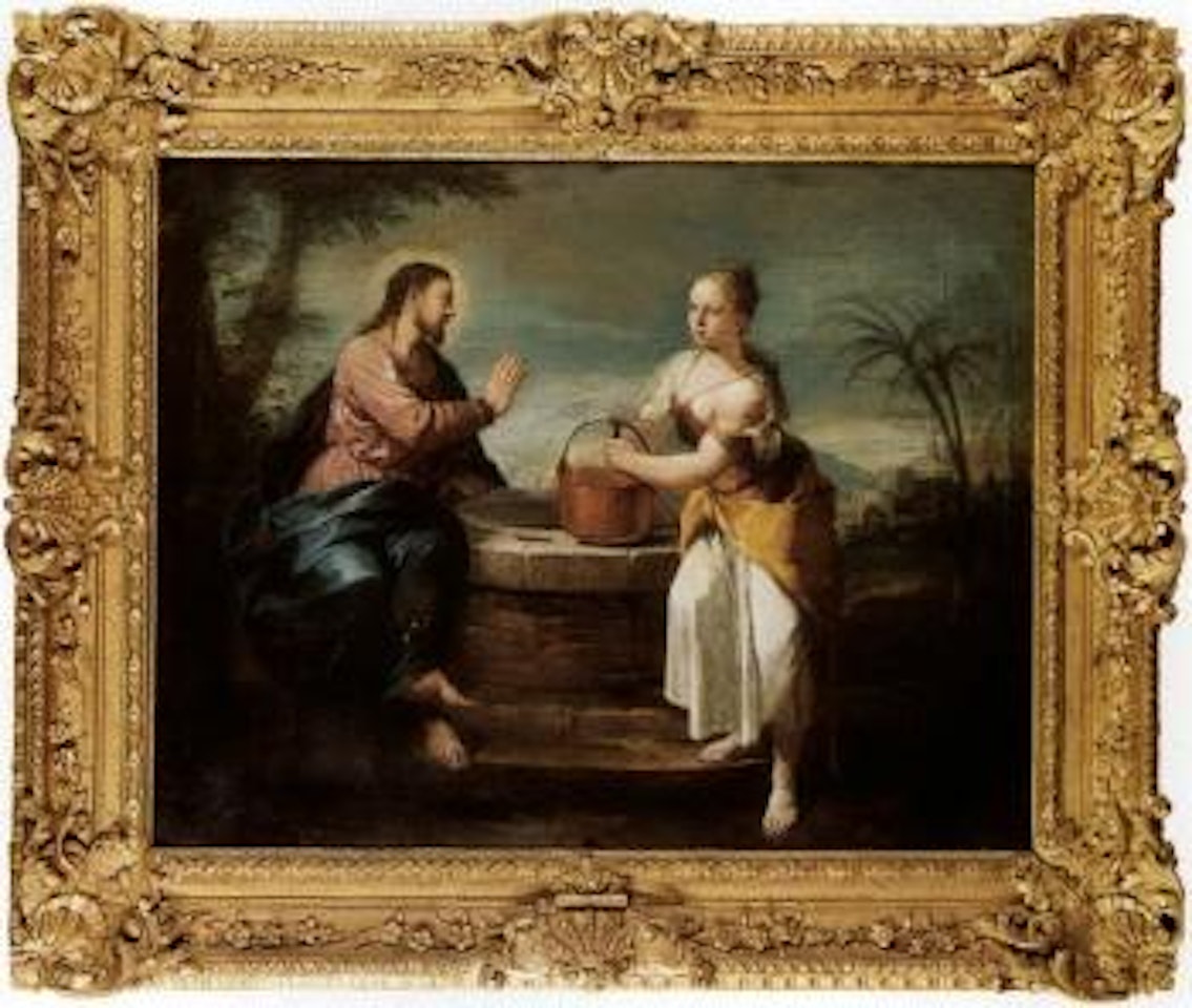 Christ and the woman of Samaria by Venetian School