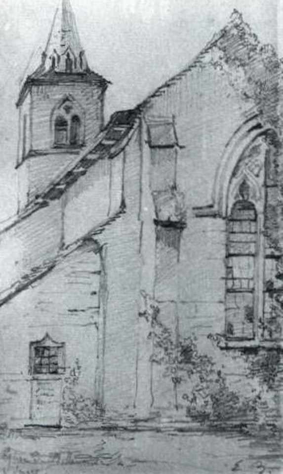 Eglise de Villeneuve by Eugène Boudin