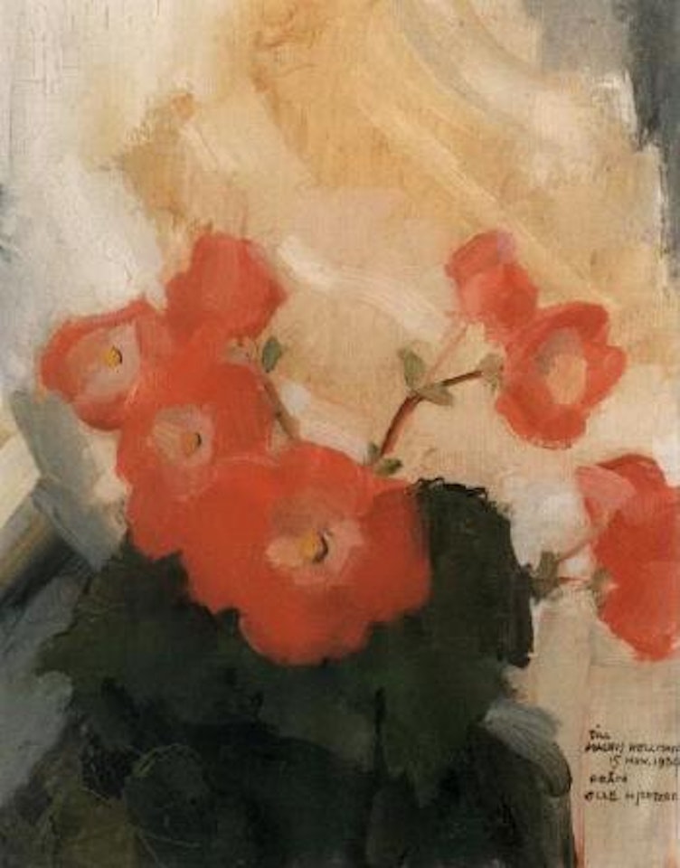 Still life with flowers by Olle Hjortzberg