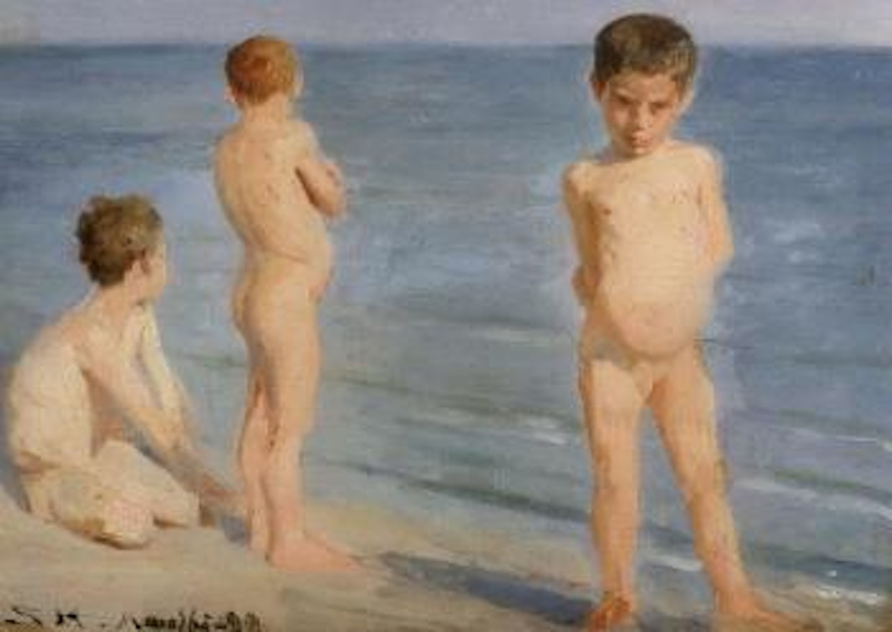 Boys on beach, Amalfi by Peder Severin Kröyer