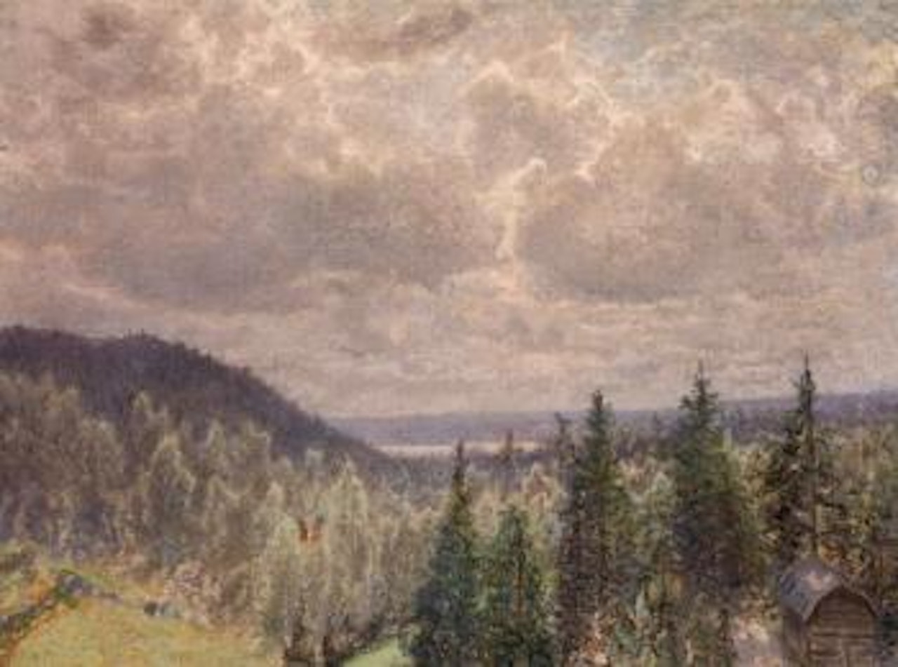 Summer landscape view - Filipstad Bergslag by Anshelm Schultzberg