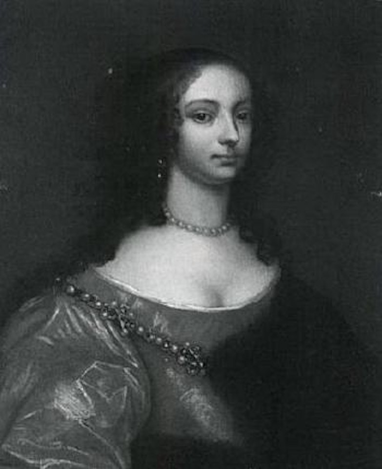 Portrait of young girl wearing russet silk dress by Anthony van Dyck