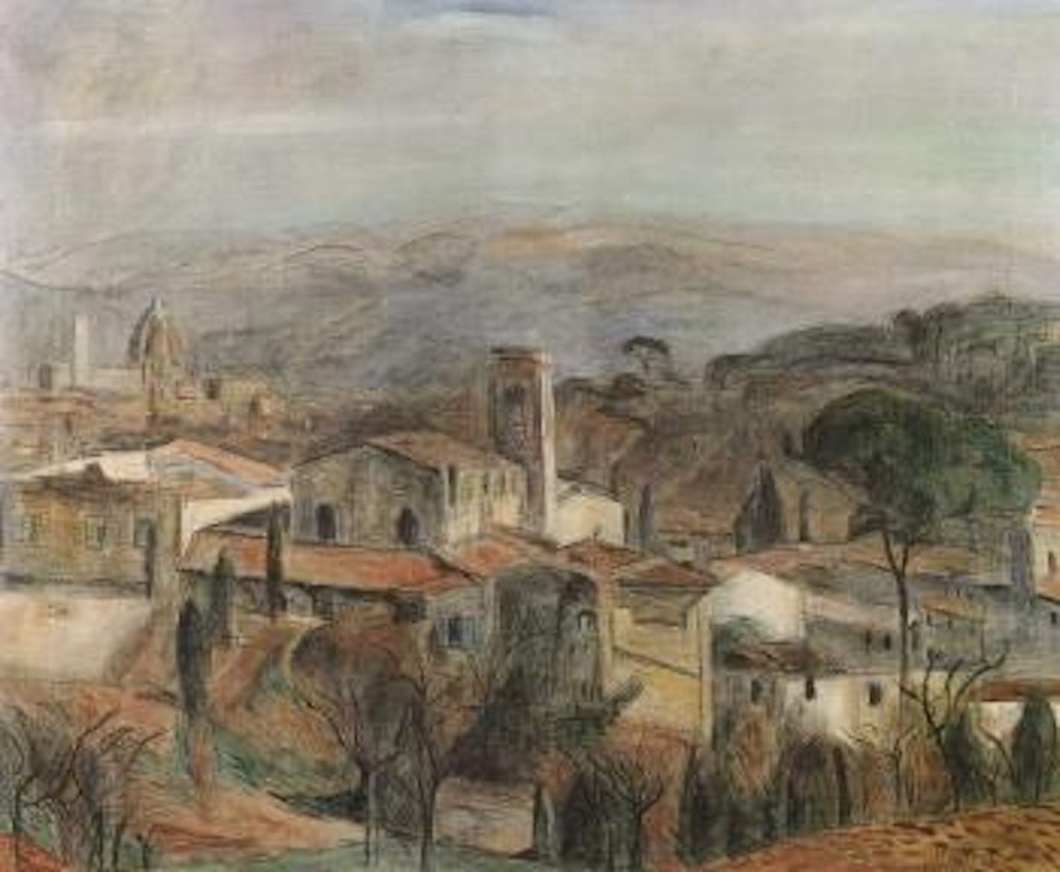 Florence in morning mist by Hans Purrmann