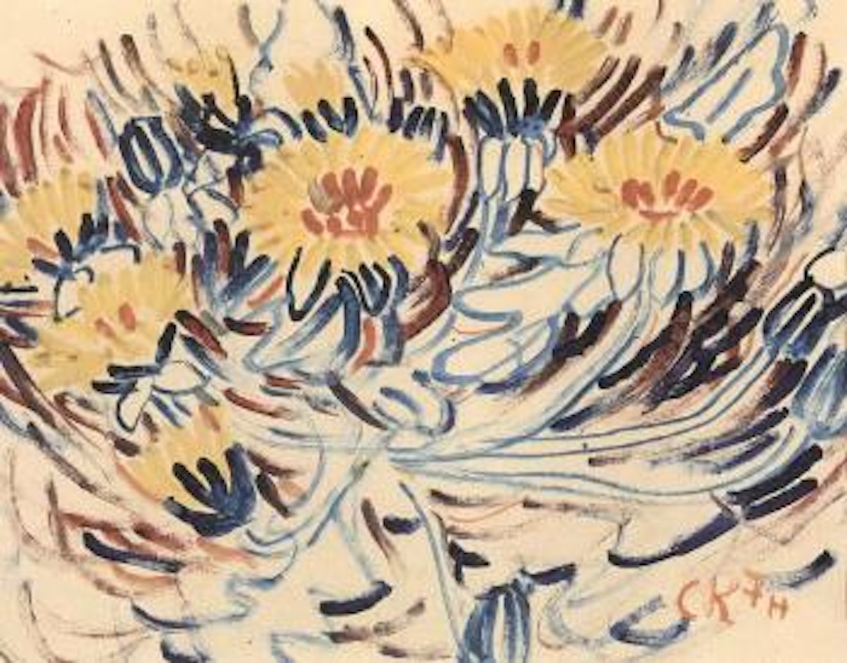 Chrysanthemums by Christian Rohlfs