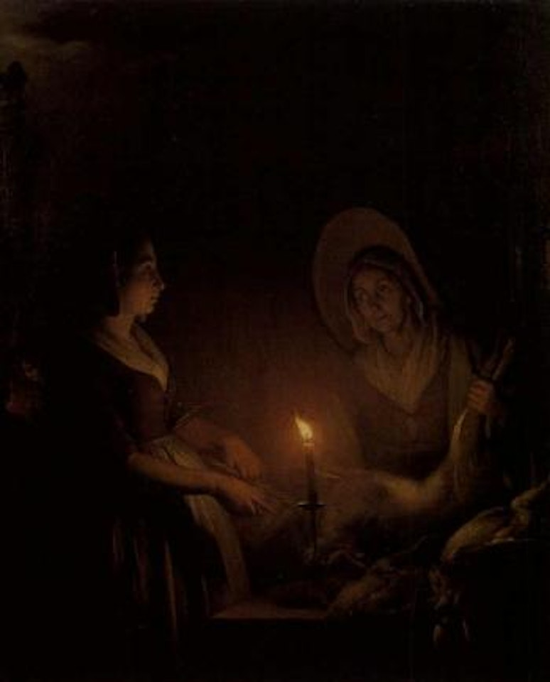 Game stall by Petrus van Schendel