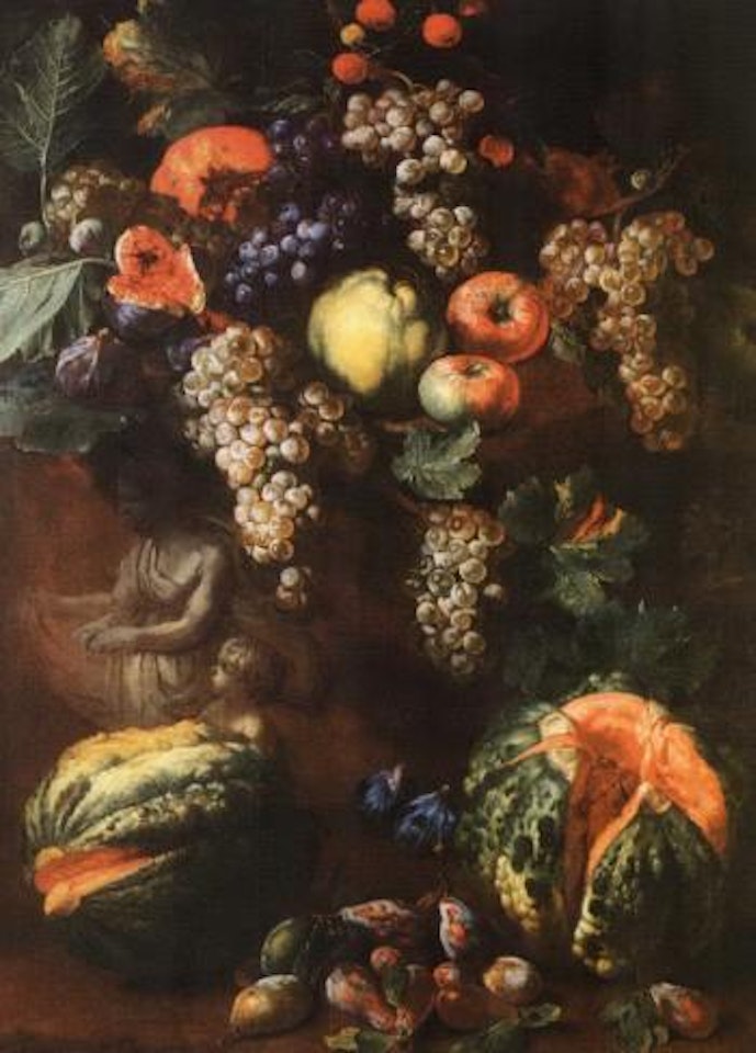 Still life of fruit on ledge, bas relief by Michele Pace del Campidoglio