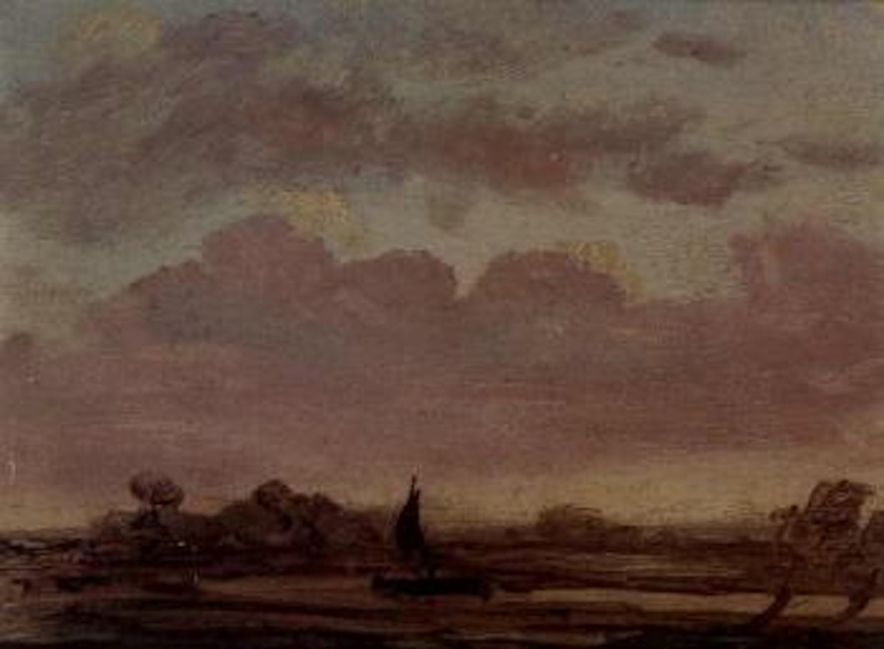 On Stour sunset by Lionel Constable