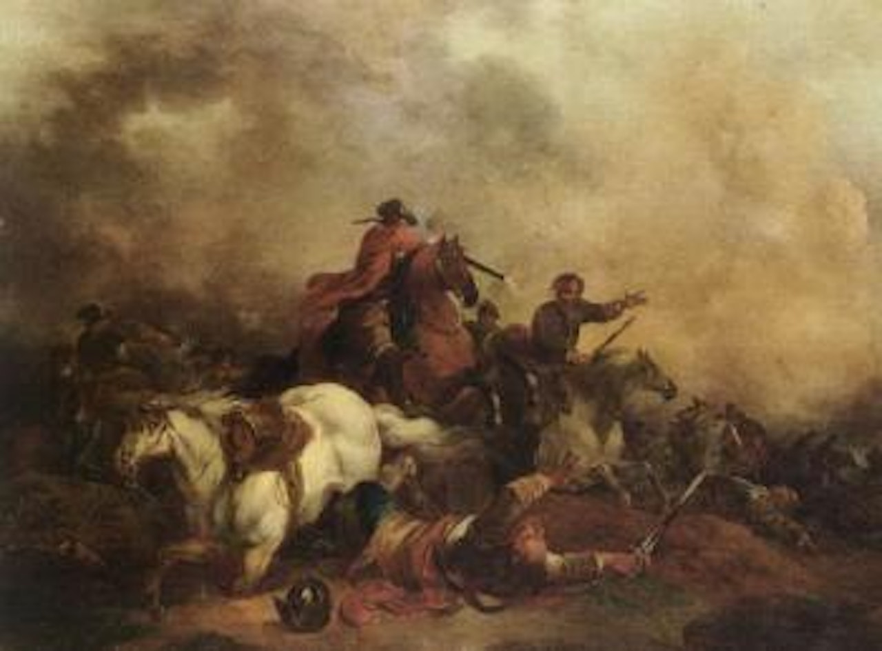 Cavalry battle by Francesco Giuseppe Casanova