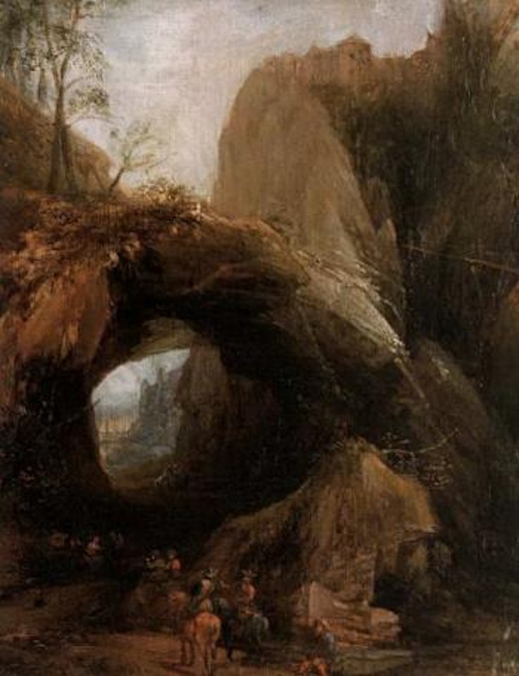 Mountain landscape with horsemen by Joos de Momper the Younger