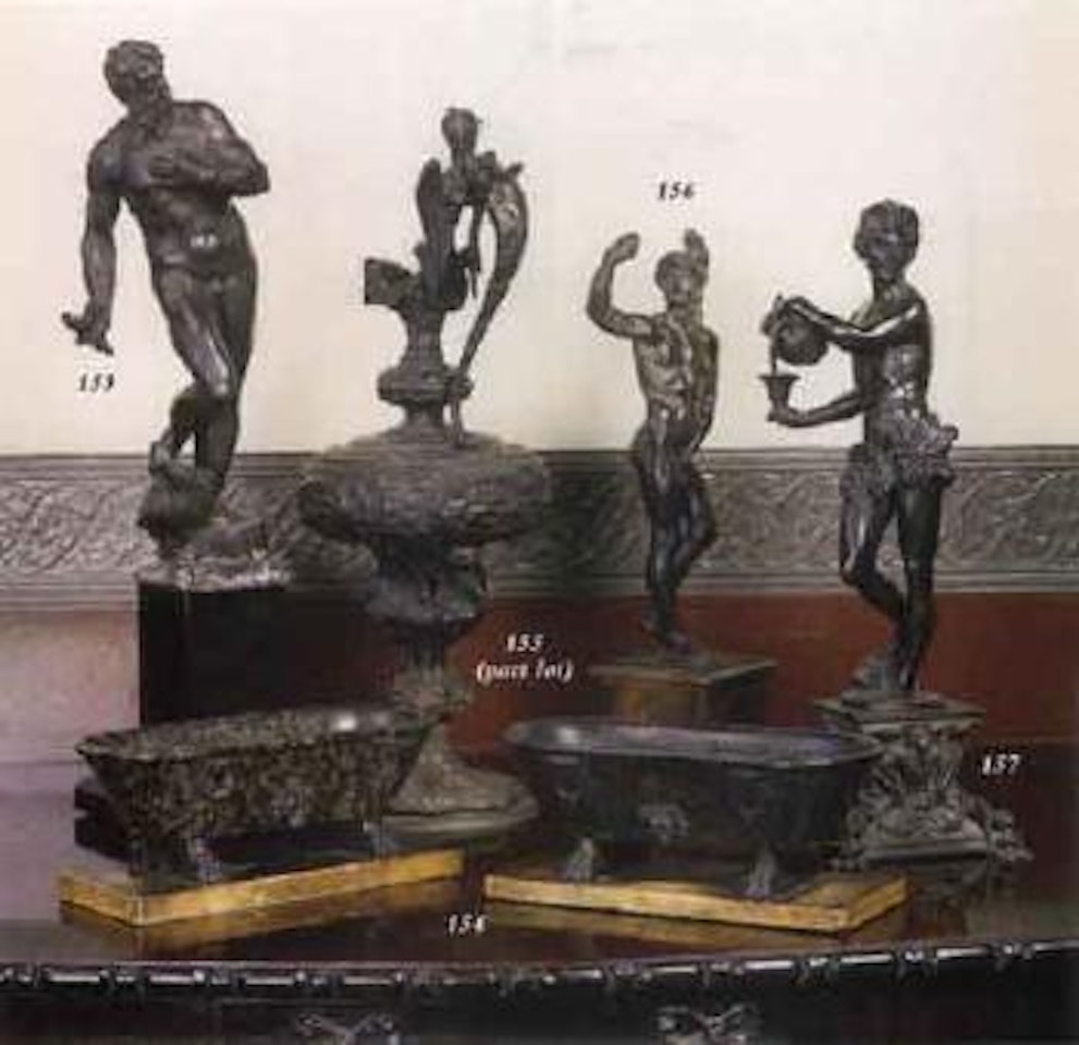 Italian marmo verde antico models of Roman baths by European School