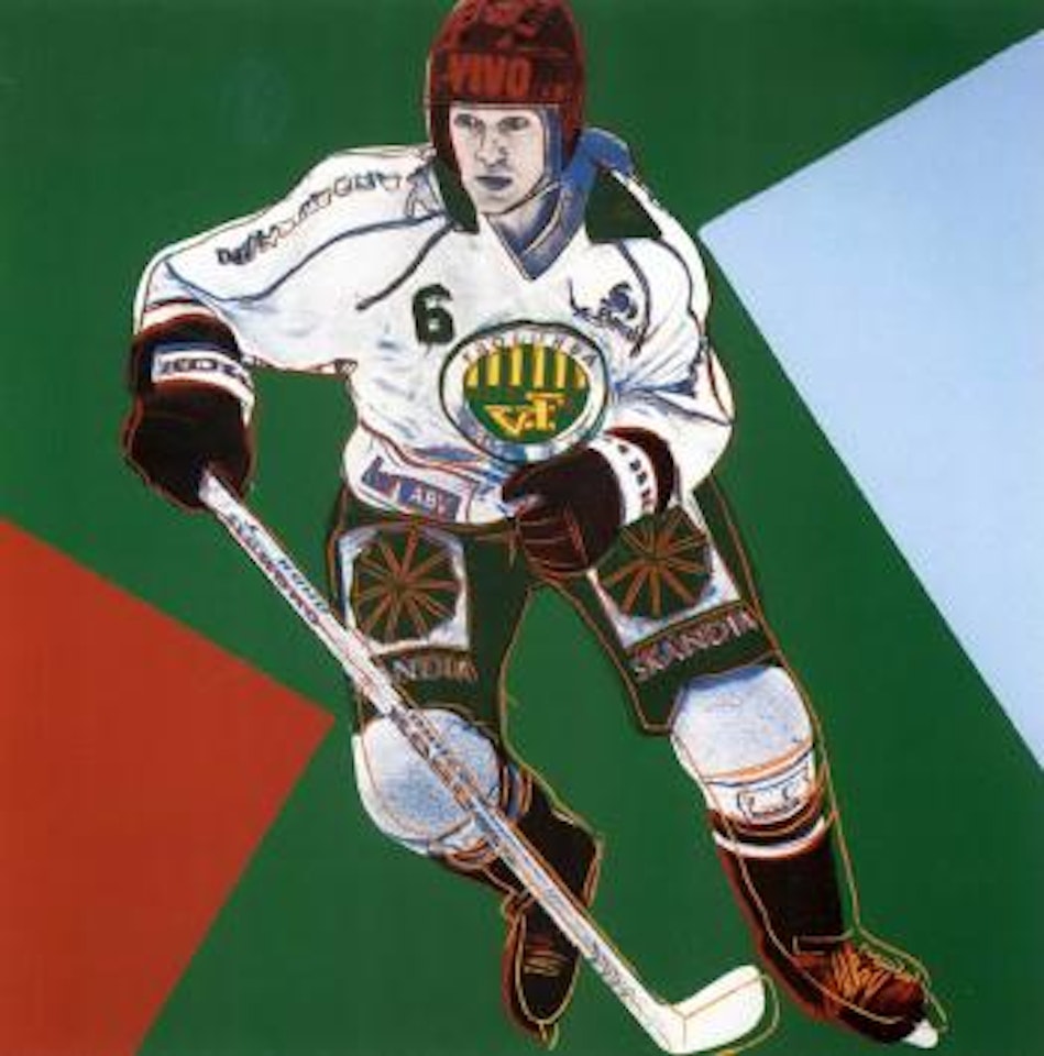 Ice hockey player by Andy Warhol