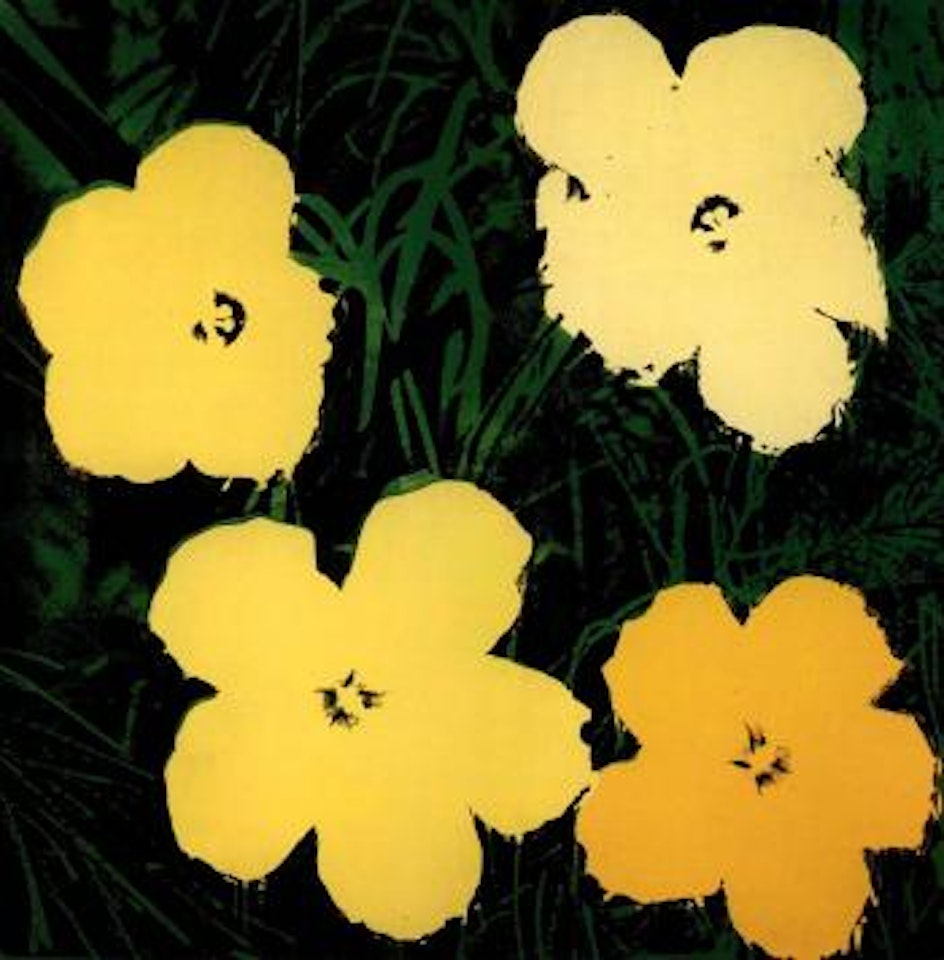 Four-foot flowers by Andy Warhol