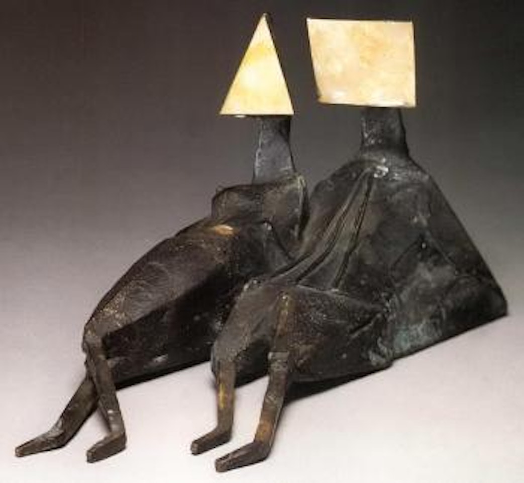 Maquette II two reclining figures by Lynn Chadwick