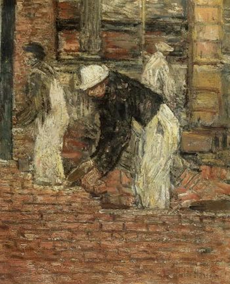 Bricklayers by Childe Hassam