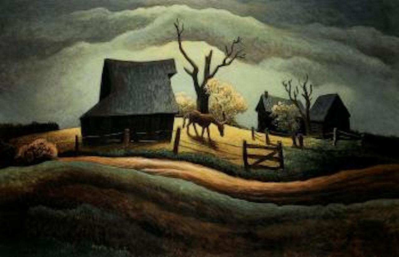 Rainy day by Thomas Hart Benton
