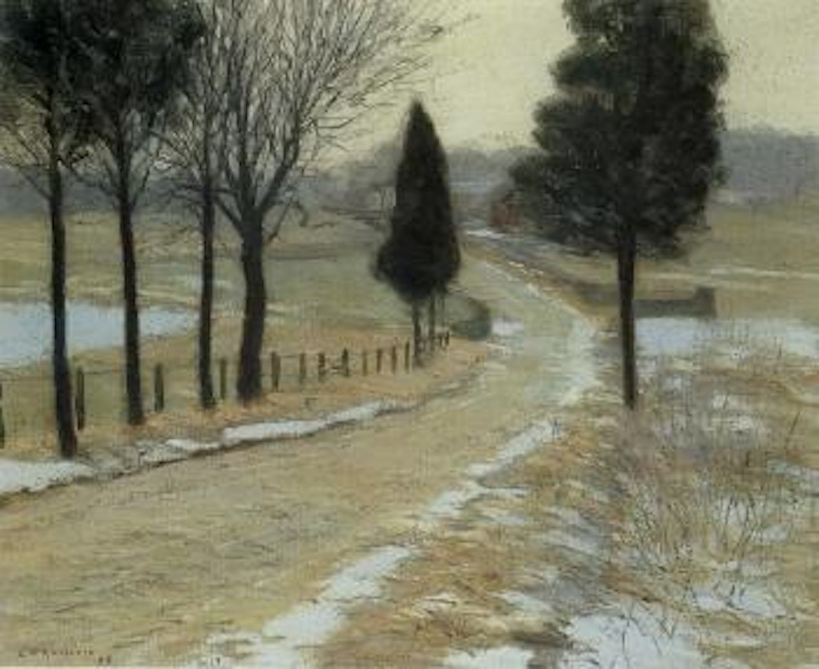 Tree lined lane by Edward Willis Redfield
