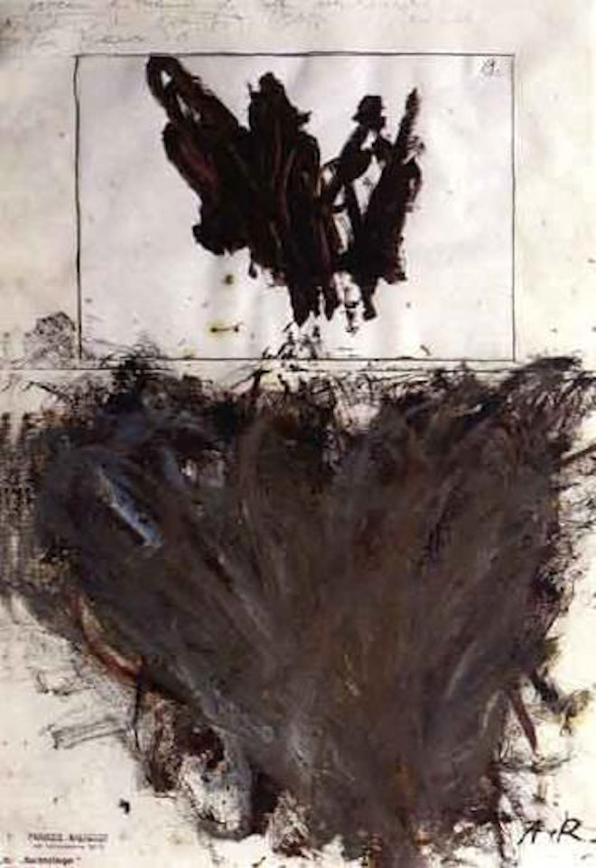 Parallel malaktion mit schim-pansen, 1979 nachmalungen by Arnulf Rainer