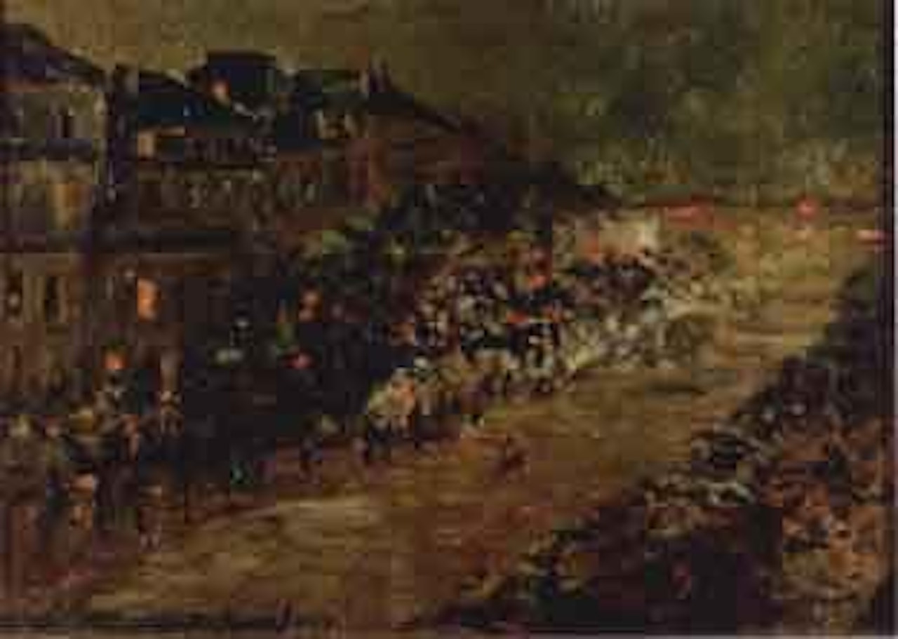 Paris by night, Boulevard des Italiens by Konstantin Alekseevich Korovin