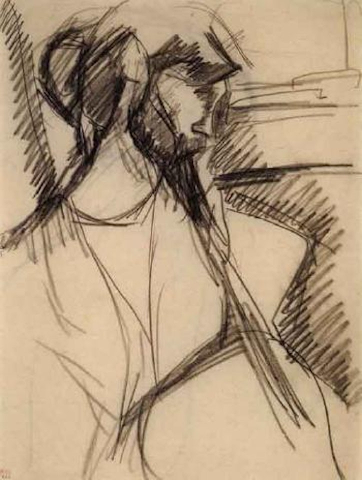 Le joueur de violoncelle. Tete et buste de femme by Amedeo Modigliani