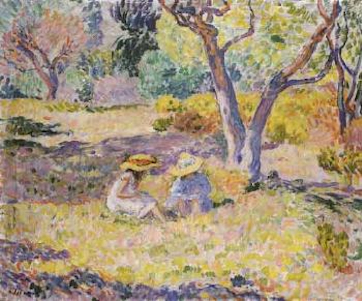Fillettes sous les oliviers by Henri Lebasque