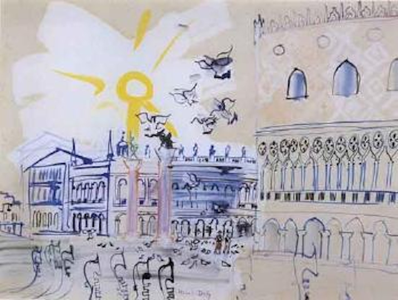 La piazzetta by Raoul Dufy