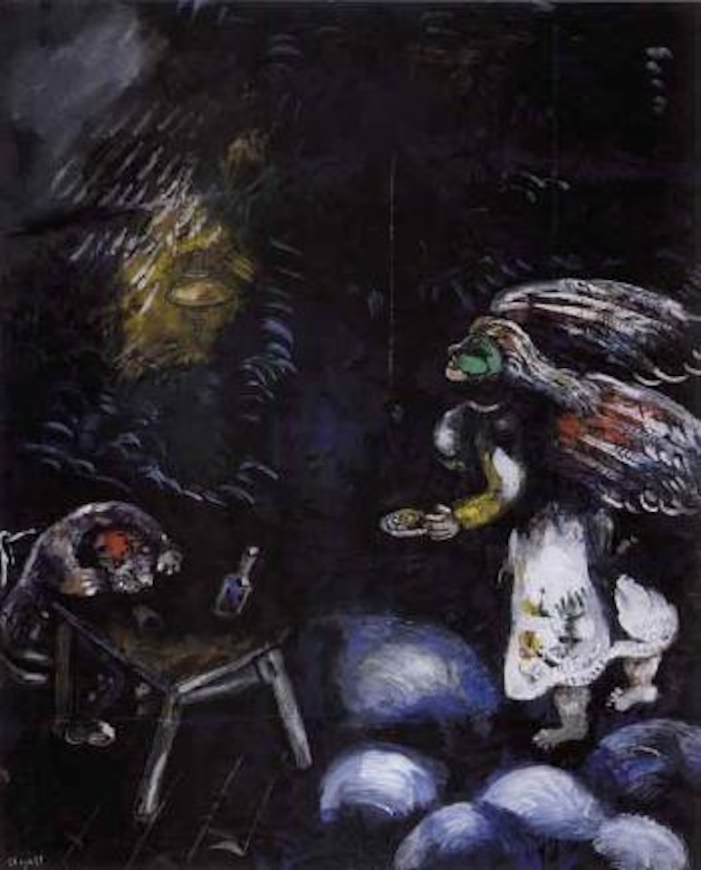 L'ivrogne et sa femme fables de la fontaine by Marc Chagall