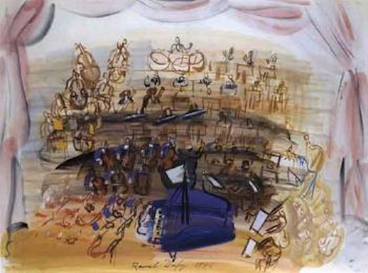 L'orchestre au rideau by Raoul Dufy