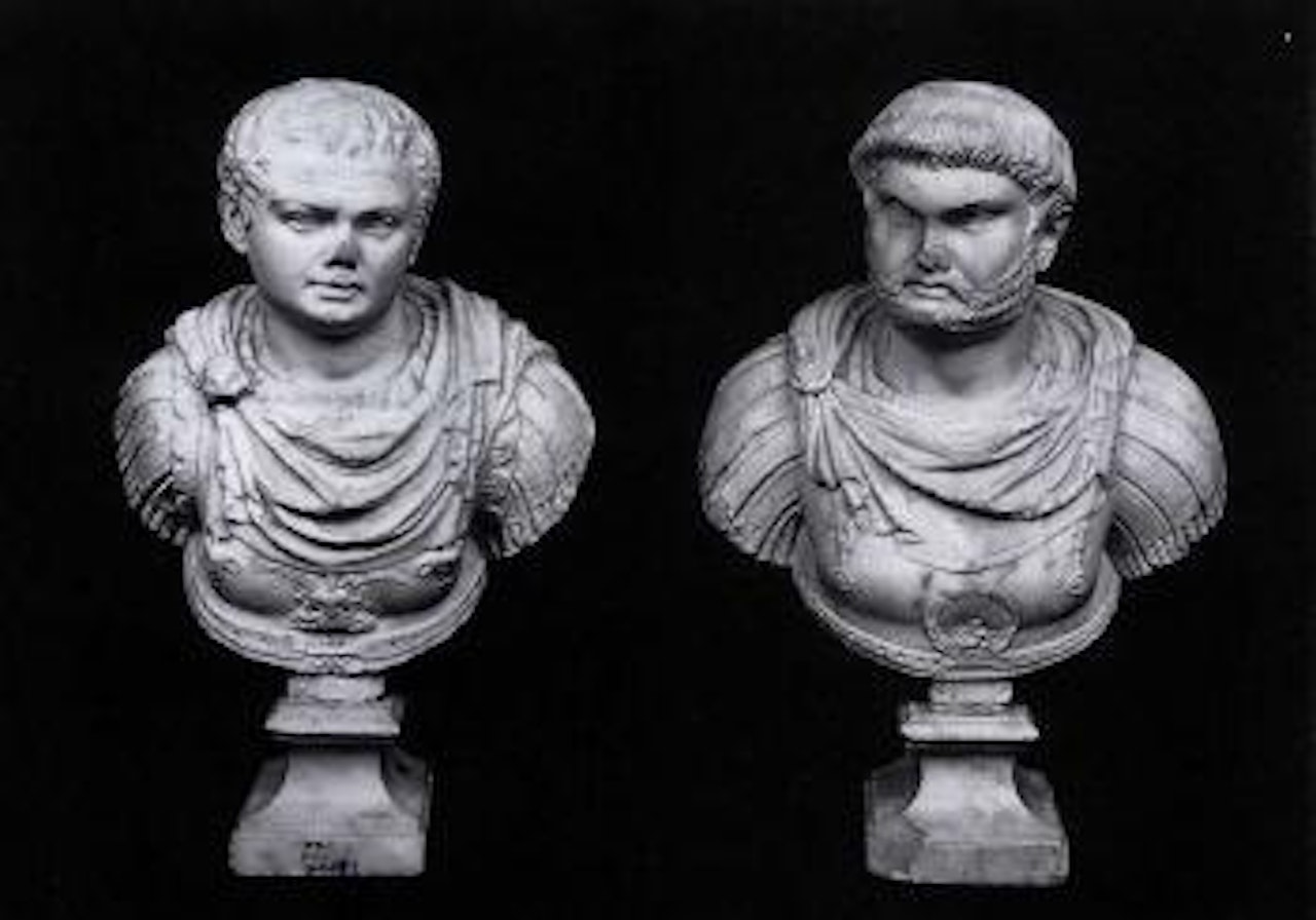 Busts of Roman emperors by Italian School